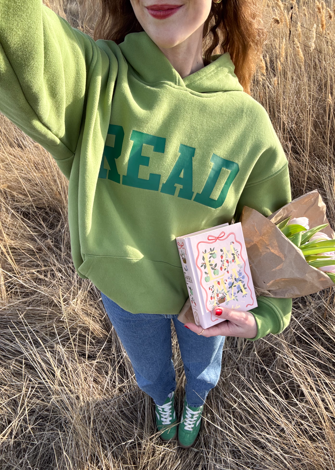 reader hoodie in matcha