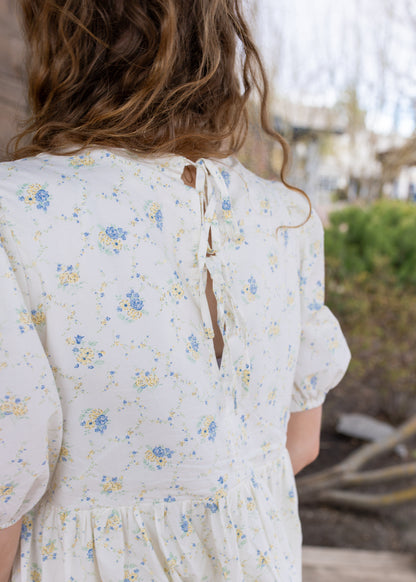 regency girl spring floral dress